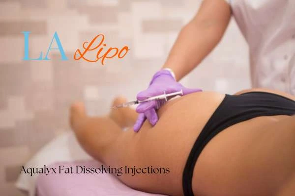 Woman having fat dissolving injections White City on thighs