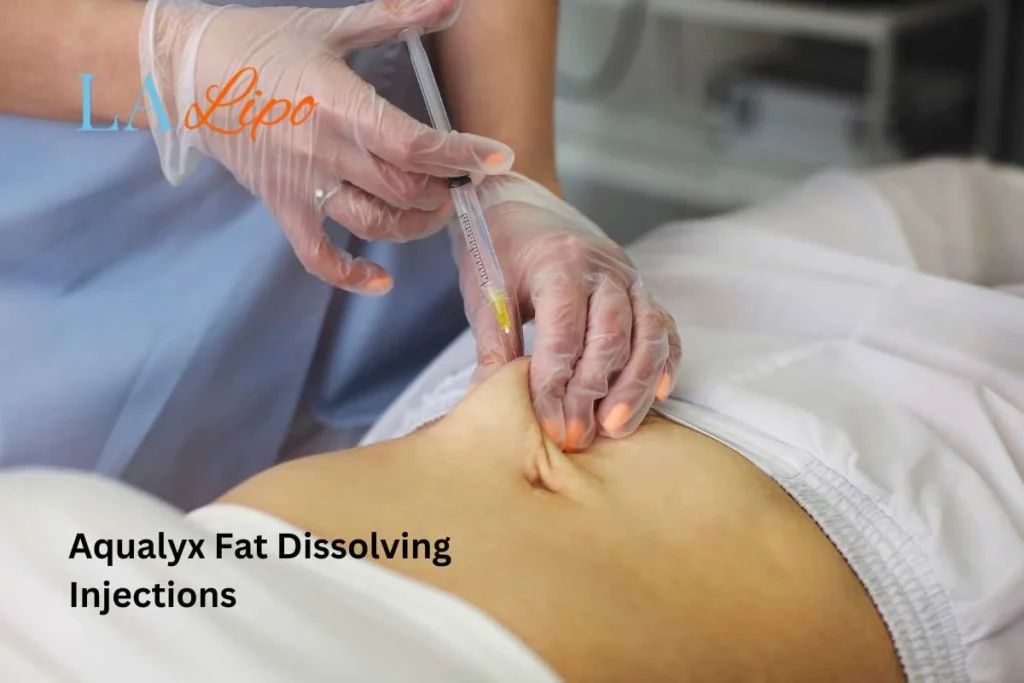 woman having fat dissolving injections White City in the stomach