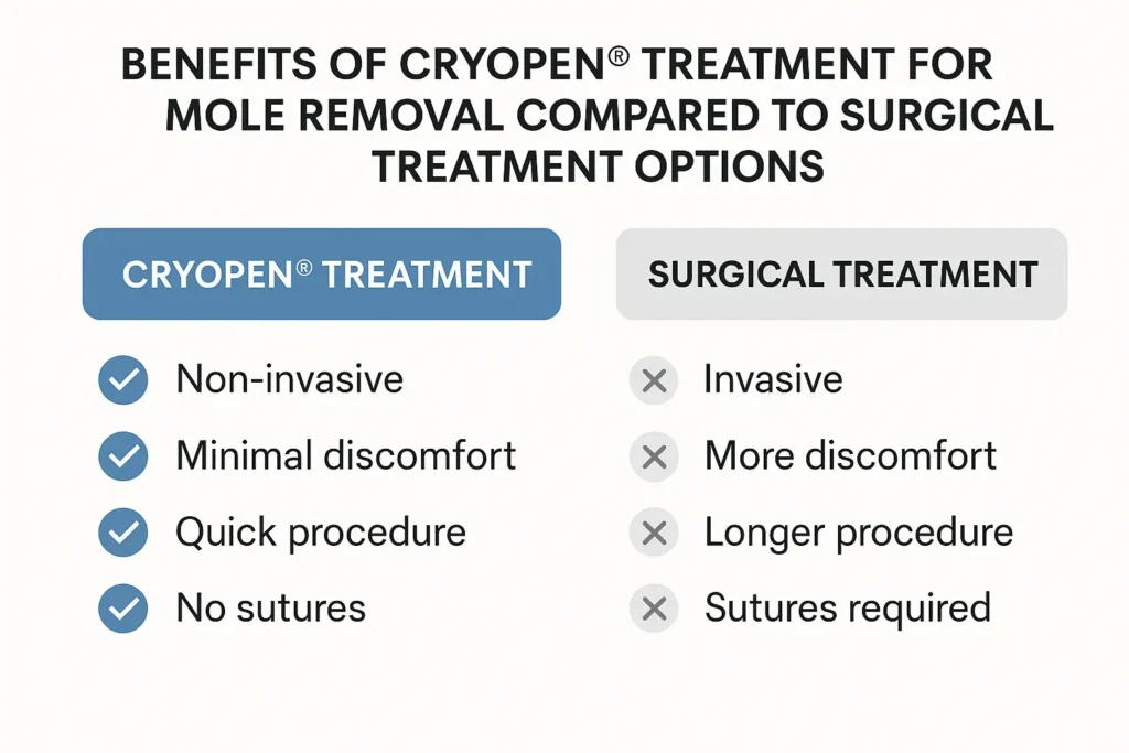 Benefits of professional mole-removal assessment at LA LIPO White City