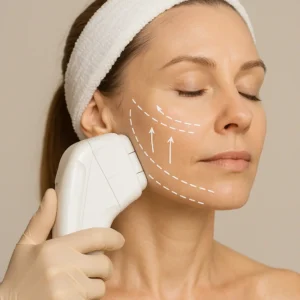 Woman having HI-FU to reduce wrinkles call LA LIPO White City Now!