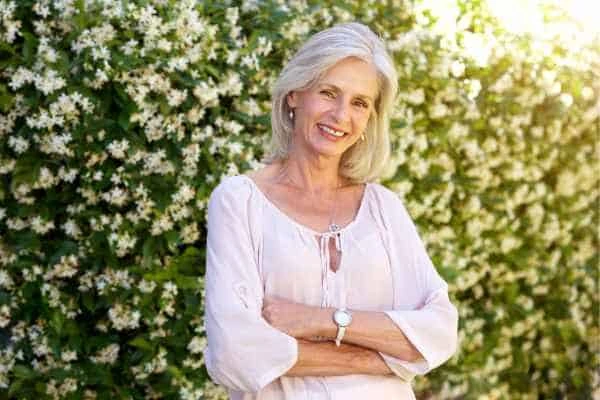 Older woman happy with urinary incontinence treatment White City