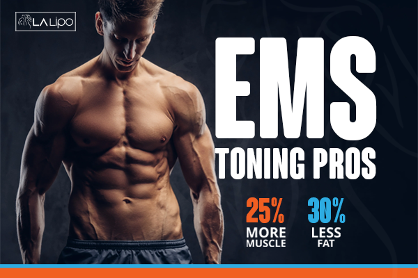 Image of man with sculpted stomach showing the fat loss and muscle gain of LA-EMS Body Sculpting Treatment White City